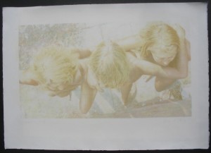 Three Graces with background. 1977. 63x90cm.